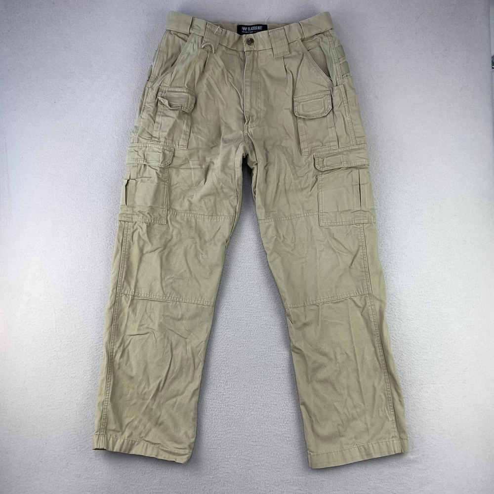 Blackhawk Warrior Wear Cargo Pants Mens 34/30 Khaki Tactical Canvas Military